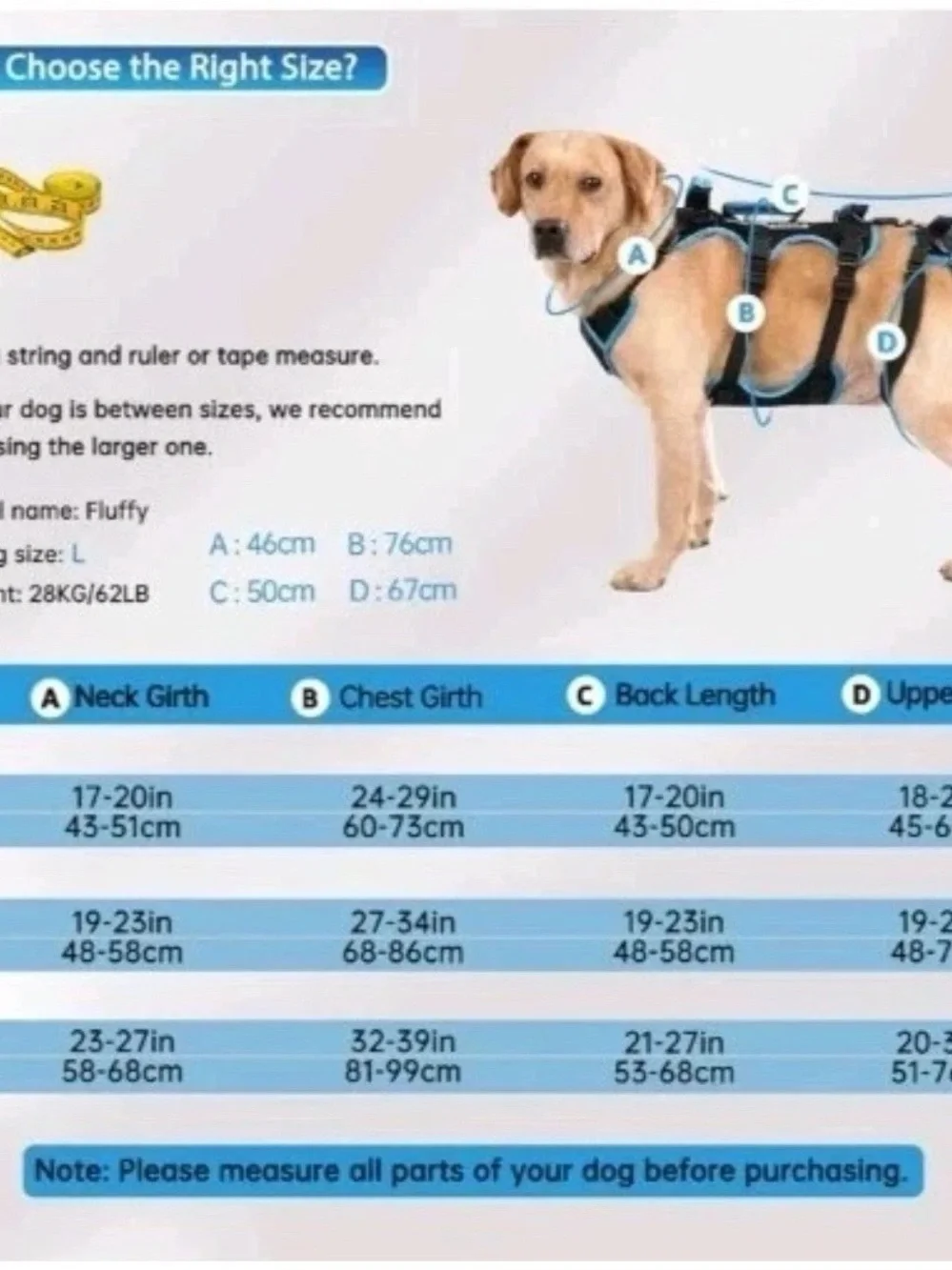 Blue Dog Lift Harness - Supportive Mobility Assist